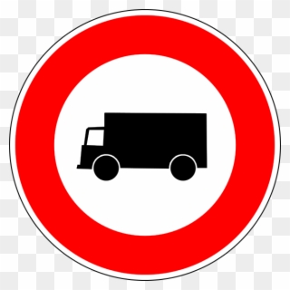 France Road Sign B8 - Panneau Interdit Au Camion Clipart