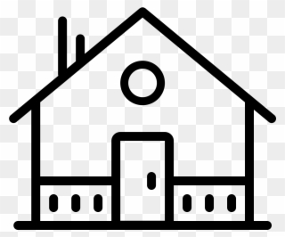 Its Where You Live, Theres A Door To Enter With A Roof - Exterior Icon Clipart