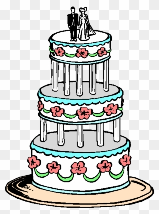 Picture Free Library 3 Tier Cake Clipart - Wedding Cake Clipart - Png Download