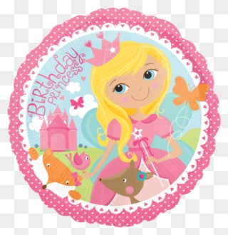 Kindergeburtstag Princess- Folienballon - Woodland Fairy Birthday Balloon Clipart
