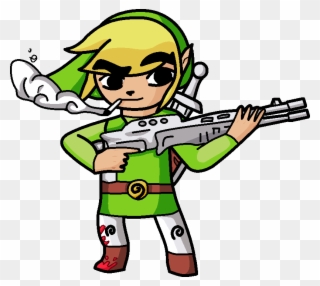 View Öloihasölkjöljfb , - Zelda Link With Gun Clipart