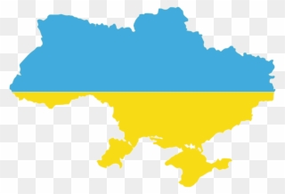 Вся Україна - Ukraine Flag Map Clipart