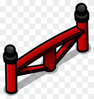Red Bridge Railing Sprite 003 - Bridge Clipart