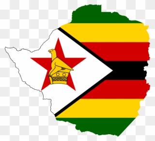 Zimbabwe Flag In Country Clipart