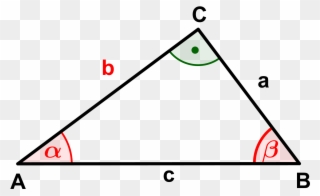Trigonometrie - Calculer Cote D Un Triangle Clipart