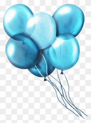 Mis Laminas Para Decoupage - Blue Balloons Transparent Background Clipart