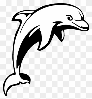 Tribal Sea Animal Tattoos - Black And White Dolphin Clip Art - Png Download