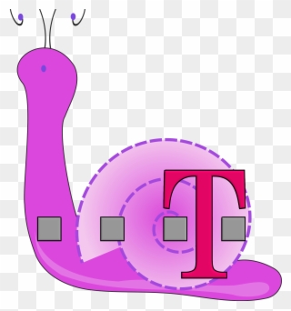 Piktogramm Einer Schnecke Mit Telekom-logo - Deutsche Telekom Clipart