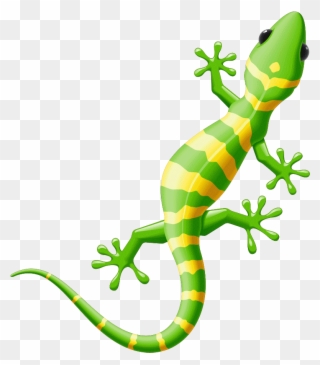 Iguana Clipart Yellow Spotted Lizard Free Clipart On - Gecko Illustration - Png Download