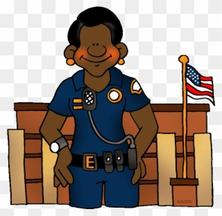 Occupations Clip Art By Phillip Martin, School Resource - School Resource Officer Clip Art - Png Download
