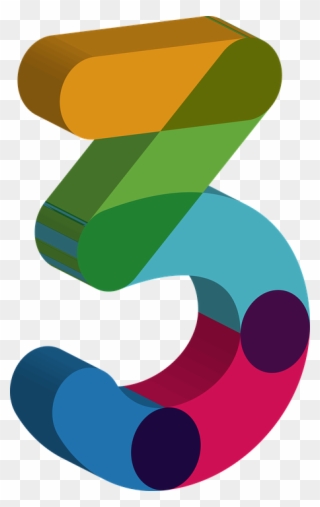Math Symbol Cliparts 14, Buy Clip Art - Number 3 Logo Design - Png Download