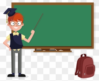 Transparent Teacher Blackboard - School Teacher Image Cartoon Clipart