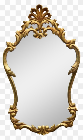 Antique Gold Frame Png Download - French Rococo Mirror Vintage Clipart