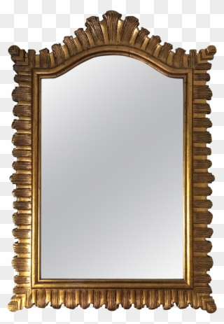 Gold Leaner Mirror Framed Pink Wall Sets Small - Wall Mirror Png Clipart