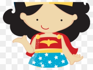 Superman Clipart Toddler - Mulher Maravilha Cute Png Transparent Png