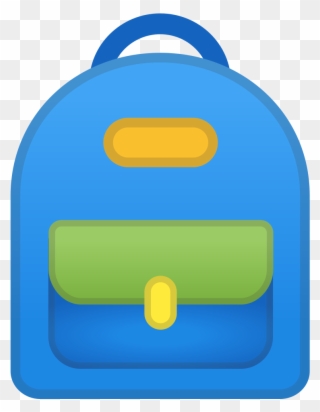 School Backpack Icon - Emoji Cartable Clipart
