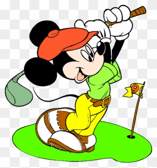Sports Clipart Mickey - Kids Golf Cartoon - Png Download