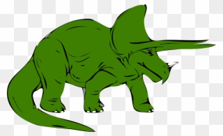 Image Of A Dinosaur 13, Buy Clip Art - Green Triceratops - Png Download