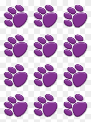 Tcr5123 Purple Paw Prints Mini Accents Image - Harley Davidson Cupcake Topper Clipart
