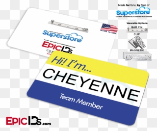 Superstore Name Tag Mockup - Cloud 9 Name Tag Clipart