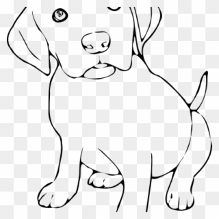 Dog Clipart Black And White Free Black And White Clipart - Labrador Retriever Coloring Page Puppy - Png Download