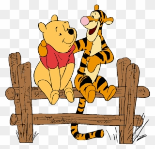 Tigger Drawing Pooh, Tigger Sitting On Fence - Tigger Winnie The Pooh Sitting Clipart