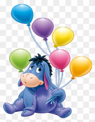 Eeyore With Balloons Clipart Eeyore Winnie The Pooh - Eeyore Birthday - Png Download