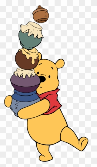 Winnie Carrying Honey Pots - Roommates Winnie The Pooh And Friends Peel Clipart