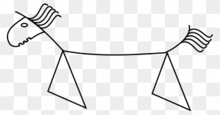Gratis Vektorgrafikk Hest Stiliserte Strek Tegning - Strektegning Clipart