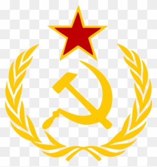 Ussr Logos - Hammer And Sickle Black And White Clipart