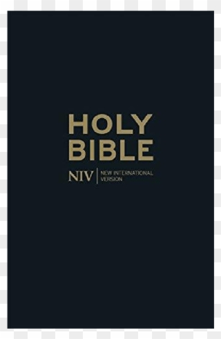 Anglais, Bible Niv, Moyen Format, Similicuir Noir Tranche Clipart