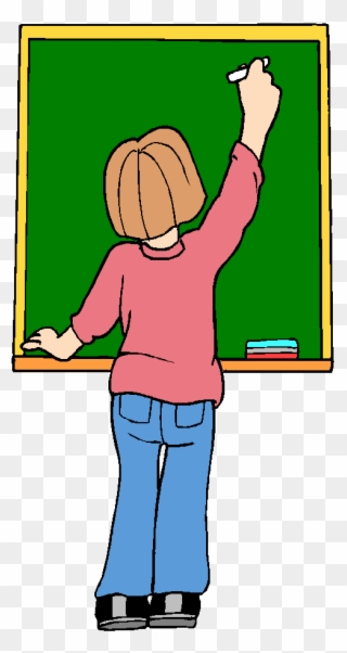 Clean The Blackboard Clipart Blackboard Learn Teacher - Writing On A Chalkboard Clipart - Png Download