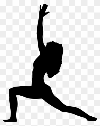 Silhouette Girl Cliparts 17, Buy Clip Art - Yoga Poses Black And White - Png Download