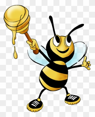 Honey Clipart Wand - Honey Bee Cartoon - Png Download
