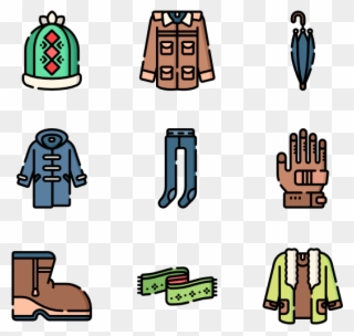 Winter Clothes And Accesories - Winter Clothing Clipart