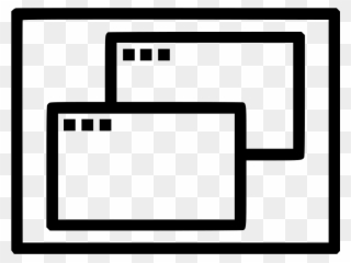 Windows Screen Comments - Double Window Icon Clipart