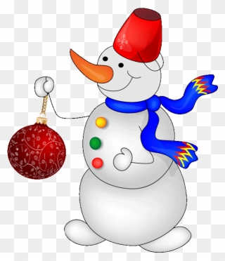 Christmas Ornaments - Snow - Celebration - Illustrations - Снеговик Анимация На Прозрачном Фоне Clipart