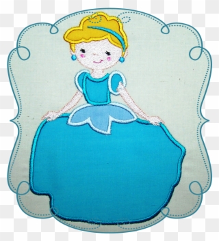 Princess With The Glass Slipper - Machine Embroidery Clipart