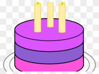 Simple Clipart Birthday Cake - Simple Cake Art - Png Download