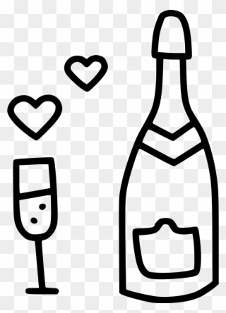 Champagne Heart Celebrate Day Date Comments Clipart