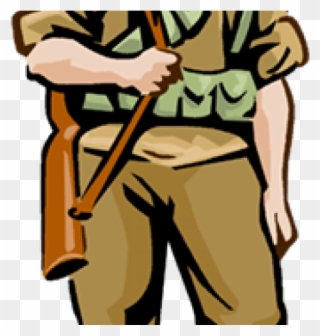 Military Clipart Us Troops - Ww2 Cartoon Soldier Png Transparent Png