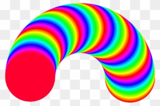 Rainbow Clipart Animation - Rainbow Worm Gif - Png Download