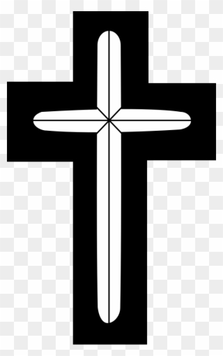 Download File Usaf Christian Chaplain Badge Wikipedia - Cross Clipart Black And White - Png Download