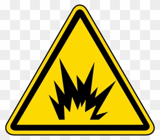 Arc Flash Explosion Warning Label - Radioactive Safety Symbol Clipart
