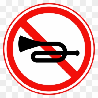 No Horn Traffic Sign Clipart
