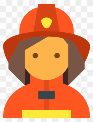Fireman Female Icon - Firefighters Icon Png Clipart