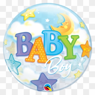 Clipart Balloons Baby Boy - Baby Boy Bubble Balloon - Png Download