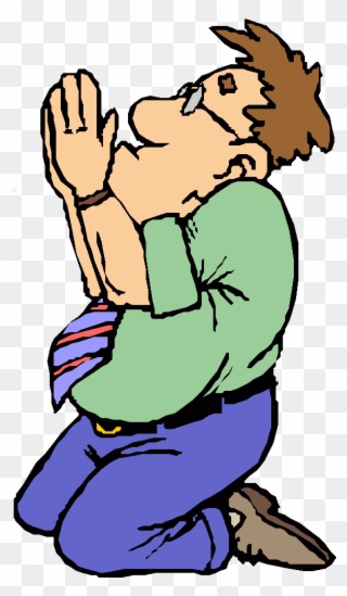 Cartoon Man Praying Clipart Praying Hands Prayer Clip - Person Praying Cartoon Transparent - Png Download