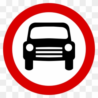 Mauritius Road Signs - Road Sign Red Circle With Car Clipart