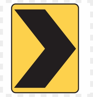 W1-8r Sign Is Used In - Road Ahead Curves Sharply Sign Clipart